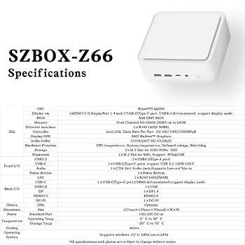 Amazon.co.jp: SZBOX ミニPC 小型pc Z66 Windows 11 Pro搭載 AMD